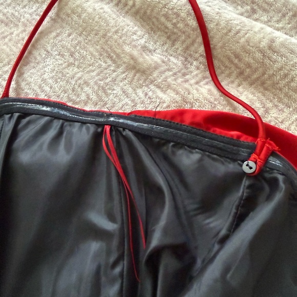 NEW ZARA SATIN DRESS WITH EXPOSED SHOULDERS RED L (US12-14) - Picture 6 of 8